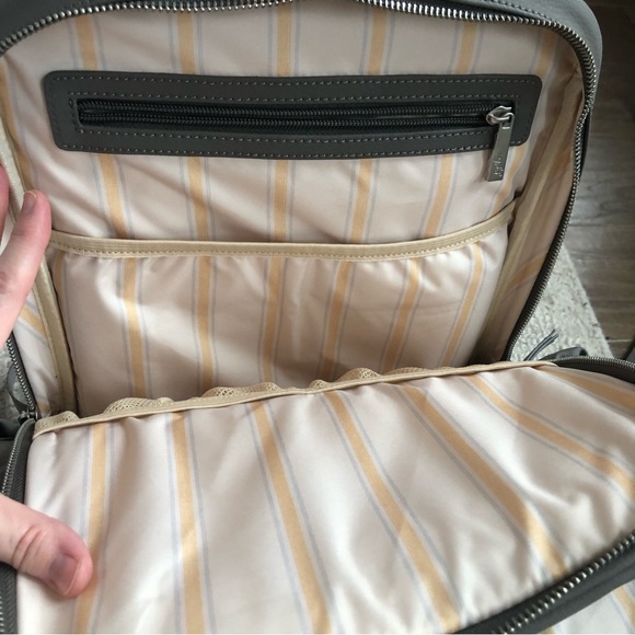 Jujube million pockets backpack diaper bag, vegan leather, grey - Picture 6 of 10